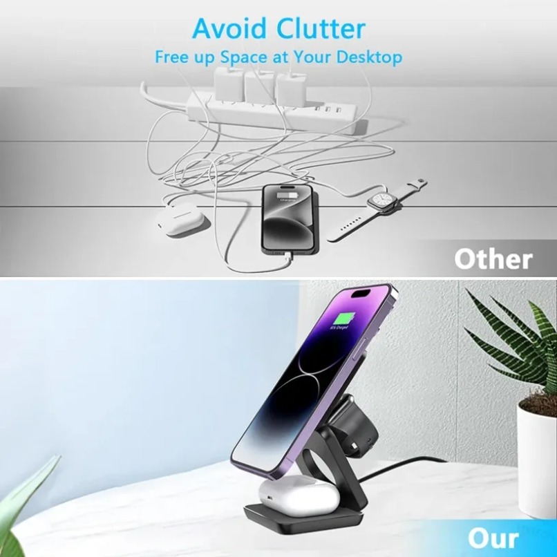 3-in-1 Faltbarer Magnetischer  – Wireless Charger 3 In 1 Bewertung und Preis